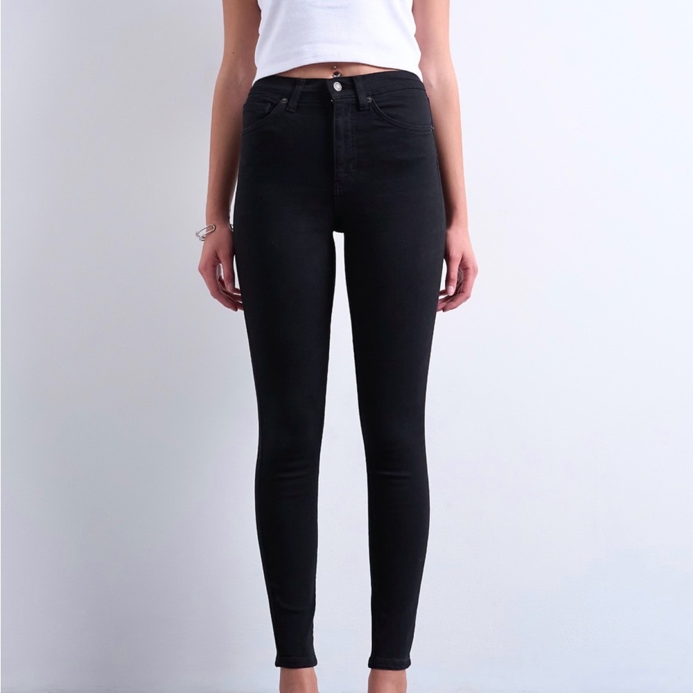 Topshop Jamie high rise skinny jeans in black